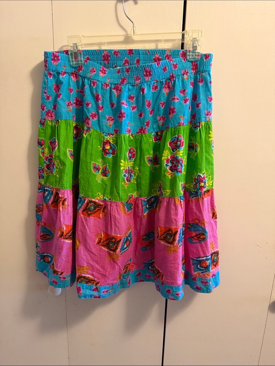ivy jane Dresses & Skirts - ivy jane Bright Tiered Skirt in Turquoise, Green & Pink, 100% Cotton